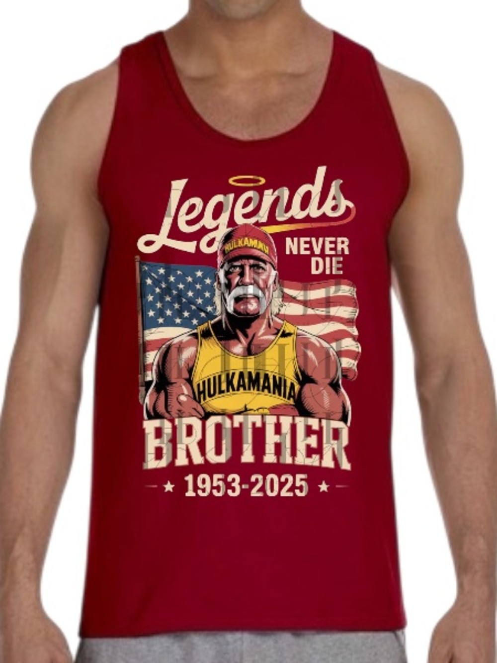 Vintage Hulkamania Legends Never Die Tank Top – Wrestling Tribute Graphic Tee